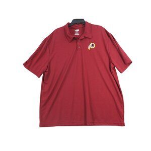 NFL Team Apparel TX3 Cool Red Polo Shirt 3XL Washington Logo Short Sleeve